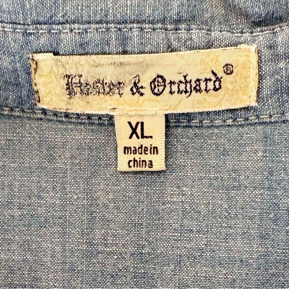 Blue Denim Button-Up Shirt - Picture 3 of 6